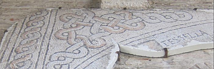 Орнамент остготов. Фрагмент мозаики во дворце Теодориха в Равенне. Фото Лимарева В.Н. 